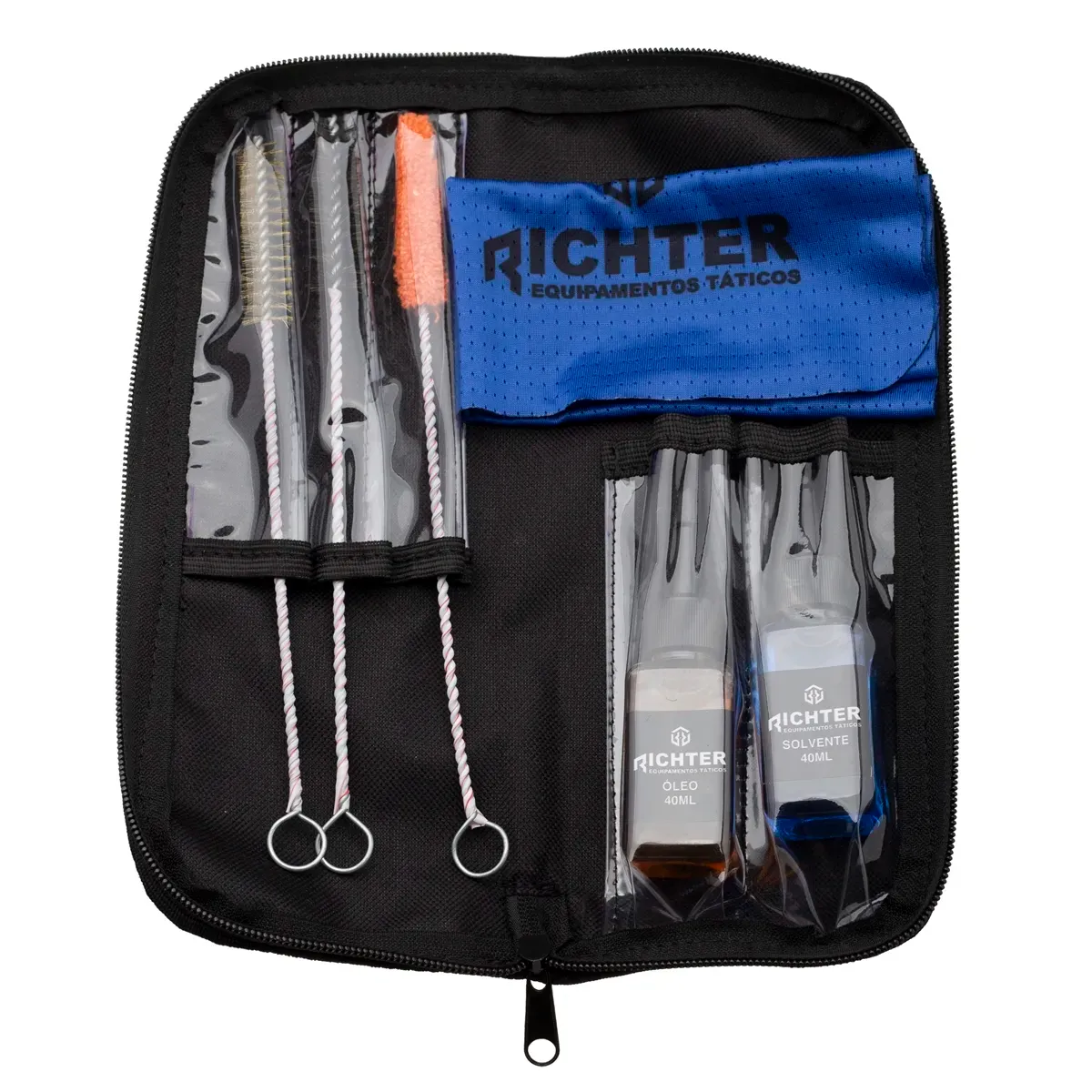 Kit de Limpeza para Armas Curtas Richter Táticos – Calibres .380 / .38 / 9mm / .357