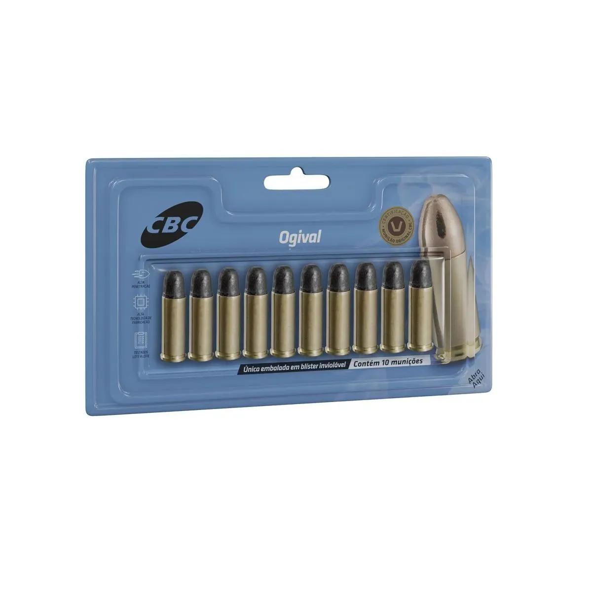 Munição CBC Calibre .32 S&W Long 98gr CHOG – Blister com 10 Unidades