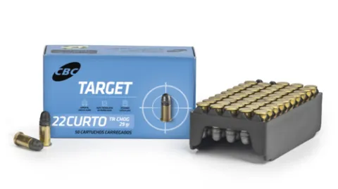 Munição CBC Calibre .22 LR Target 40gr - Caixa com 50 Unidades
