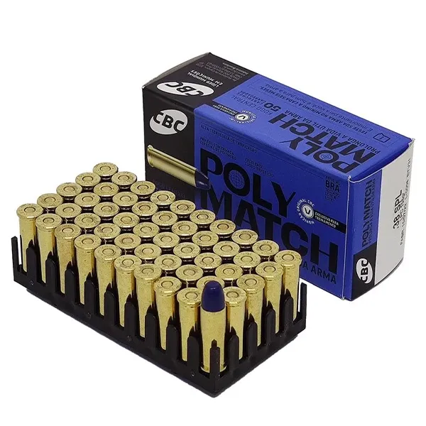 Munição CBC Calibre .38 SPL 158gr LPC PolyMatch – Caixa com 50 Unidades