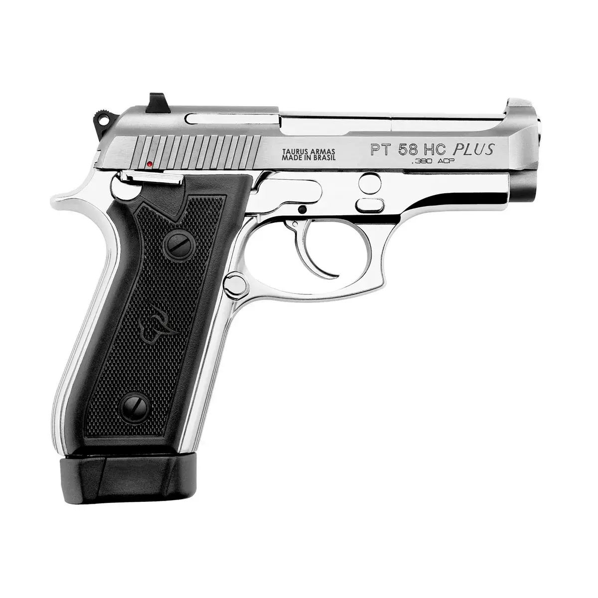 Pistola Taurus PT 58 HC Plus Calibre .380 ACP – 19+1 Tiros – Inox Fosco