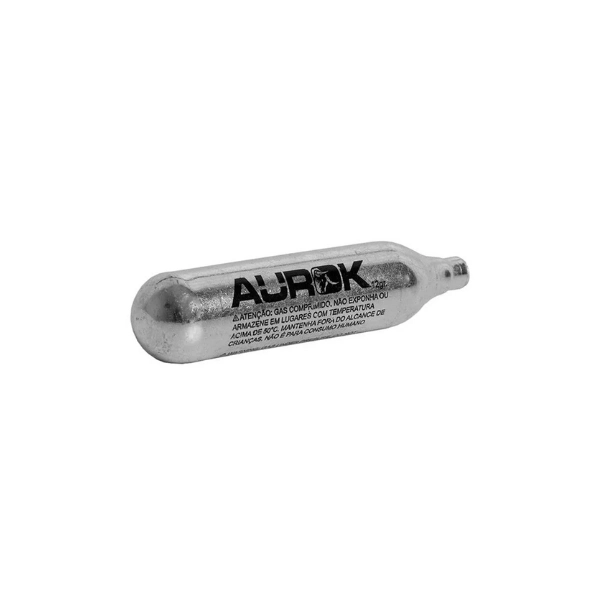 Cilindro de CO2 Aurok 12g – Descartável para Armas de Pressão e Airsoft